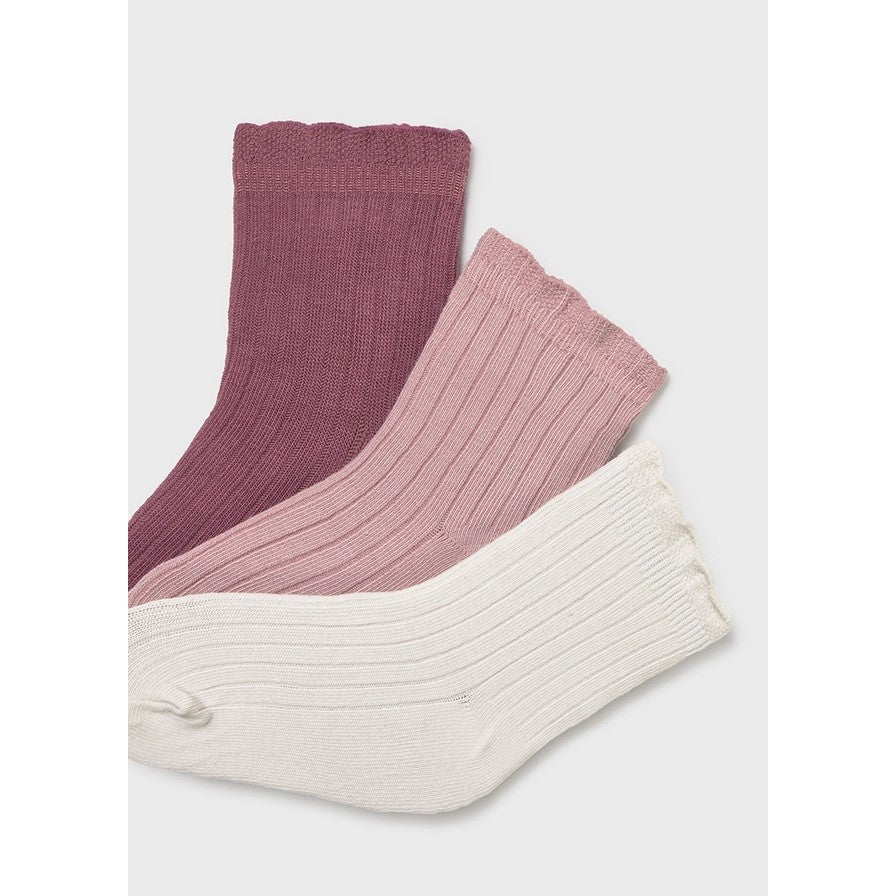 Mayoral Kışlık Kız Bebek Çorap Üçlü Set Pembe
