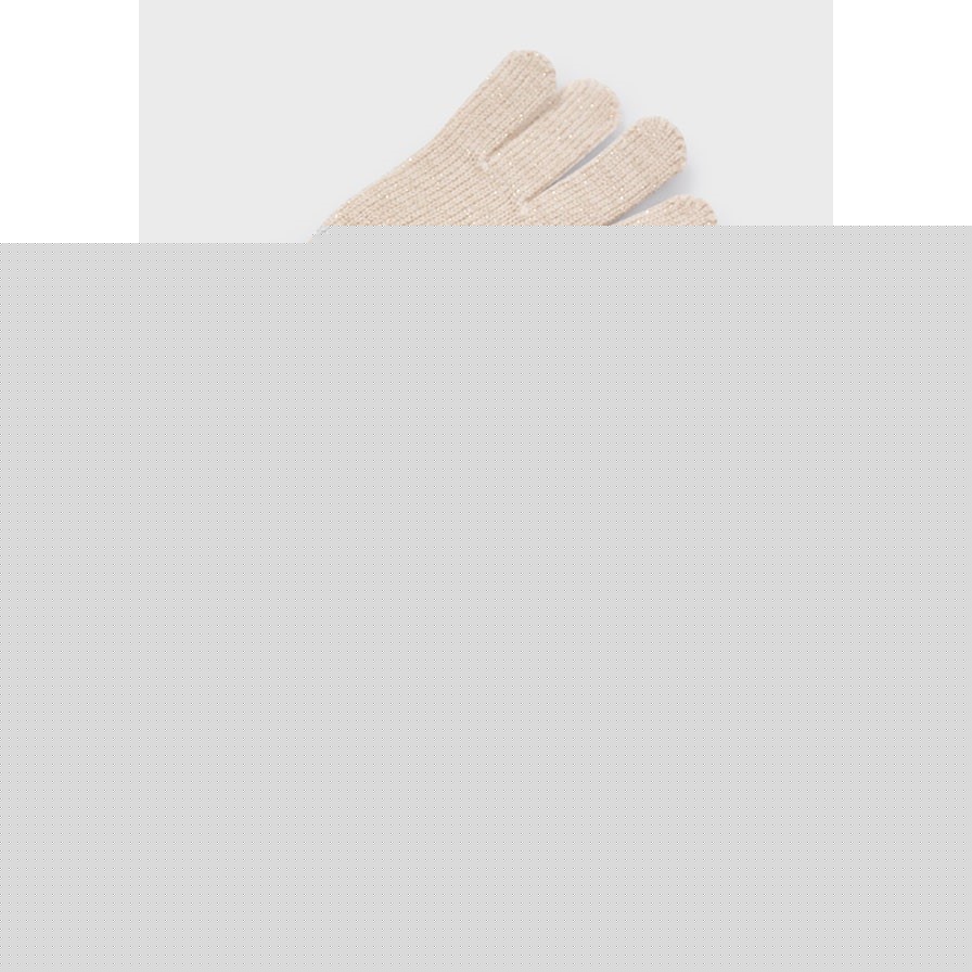 Mayoral Kışlık Kız Kürklü Örme Eldiven Bej