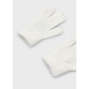Mayoral Kışlık Kız Kürklü Örme Eldiven Ekru