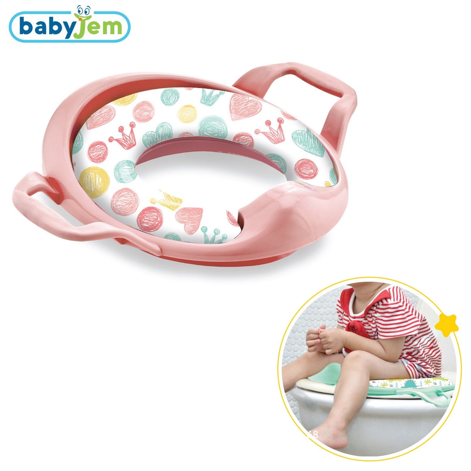 BabyJem Mega Klozet Adaptörü Pembe