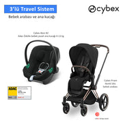 Cybex Priam Rose Gold Aton B2 Black Set