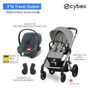 Cybex Balios S Lux Aton B2 Bebek Arabası Grey Set