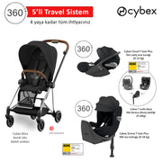 Cybex Mios Chrome Brown Cloud T Plus Baza Sirona T Plus Black Set