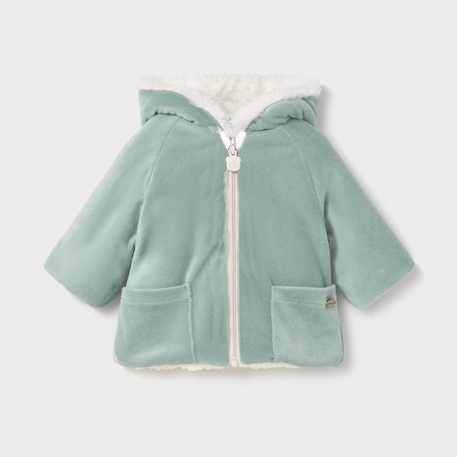 Mayoral Kışlık Erkek Bebek Çift Taraflı Kürklü Kapşonlu Mont Mavi