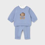 Mayoral Kışlık Kız Bebek Sweatshirt Pantolon Set Mavi