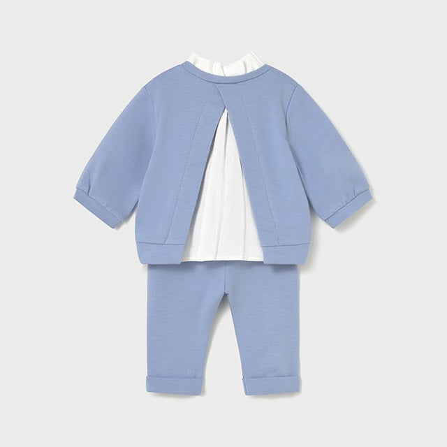 Mayoral Kışlık Kız Bebek Sweatshirt Pantolon Set Mavi