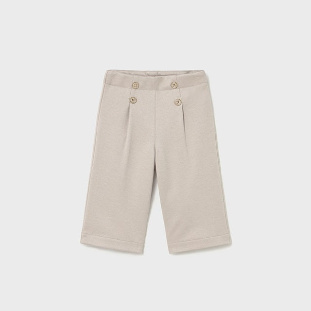 Mayoral Kışlık Kız Bebek Saten Örme Pantolon Bej