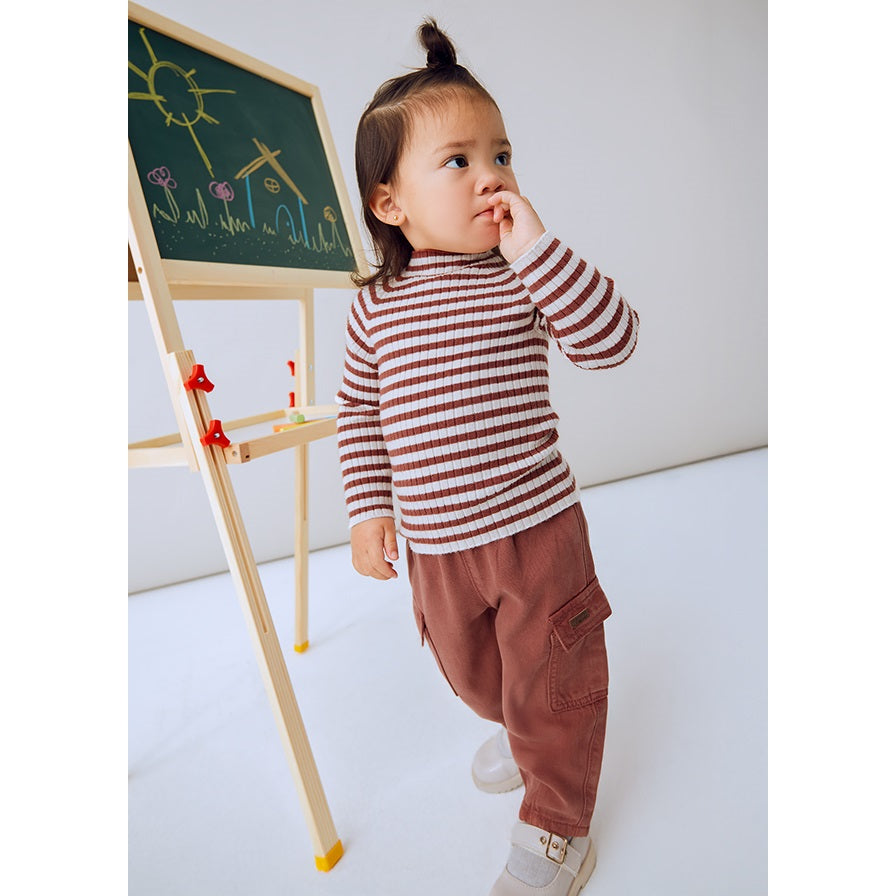 Mayoral Kışlık Kız Bebek Kargo Pantolon Kahverengi