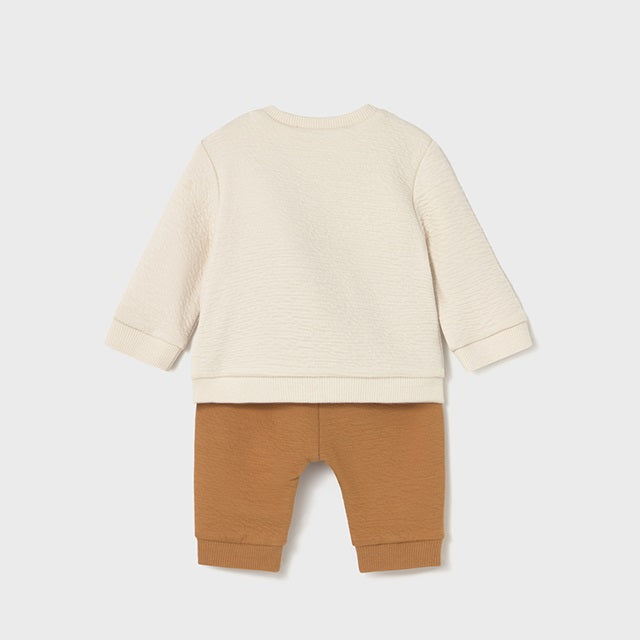 Mayoral Kışlık Erkek Bebek Sweatshirt Eşofman Dörtlü Set Turuncu