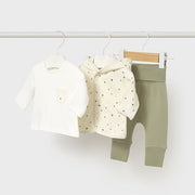 Mayoral Kışlık Kız Bebek Ceket Bluz Eşofman Set Ekru