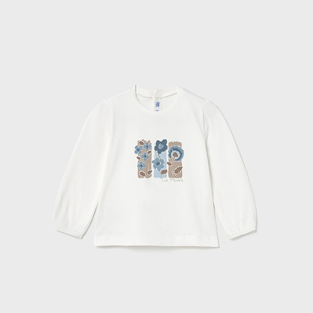 Mayoral Kışlık Kız Bebek Kürk Yelek Sweatshirt Tayt Pantolon Set Bej
