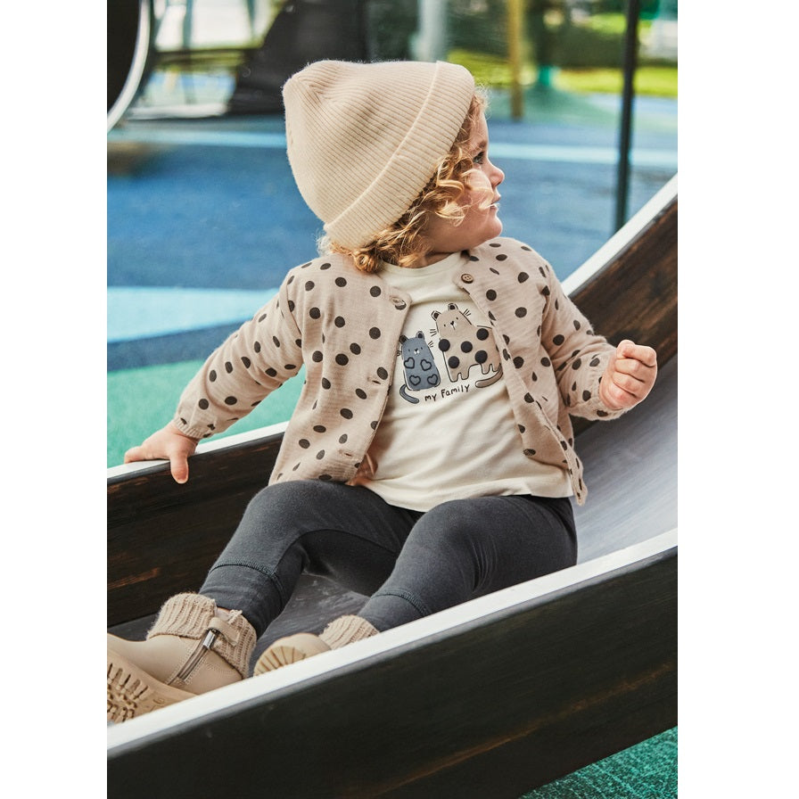 Mayoral Kışlık Kız Bebek Bluz Ceket Eşofman Set Bej