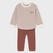 Mayoral Kışlık Kız Bebek Pijama Set Kahverengi