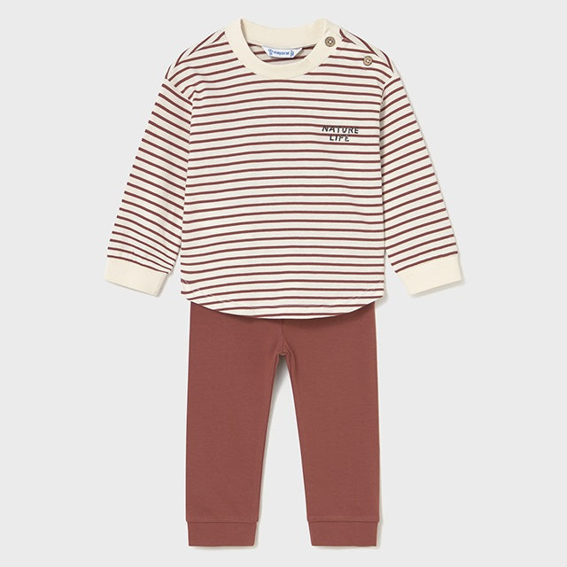 Mayoral Kışlık Kız Bebek Pijama Set Kahverengi