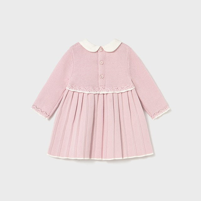 Mayoral Kışlık Kız Bebek Örme Elbise Pembe