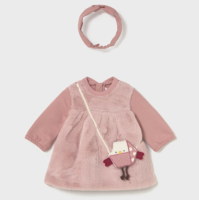 Mayoral Kışlık Kız Bebek Elbise Pembe