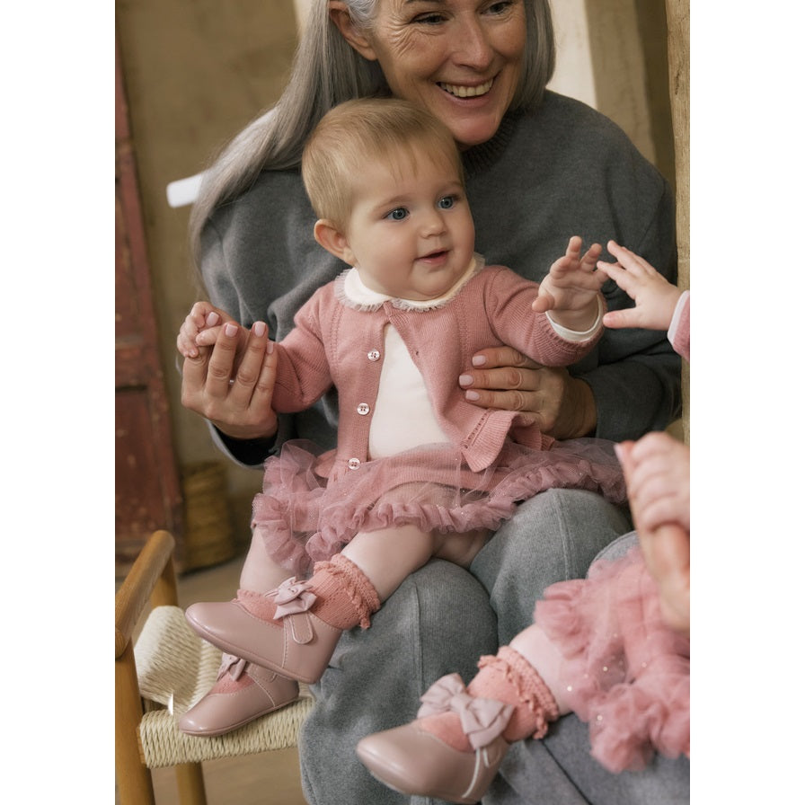 Mayoral Kışlık Kız Bebek Body Ceket Tütü Etek Set Pembe