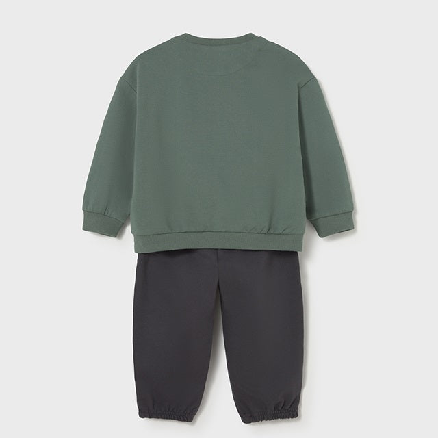 Mayoral Kışlık Erkek Bebek Sweatshirt Eşofman İkili Set Yeşil
