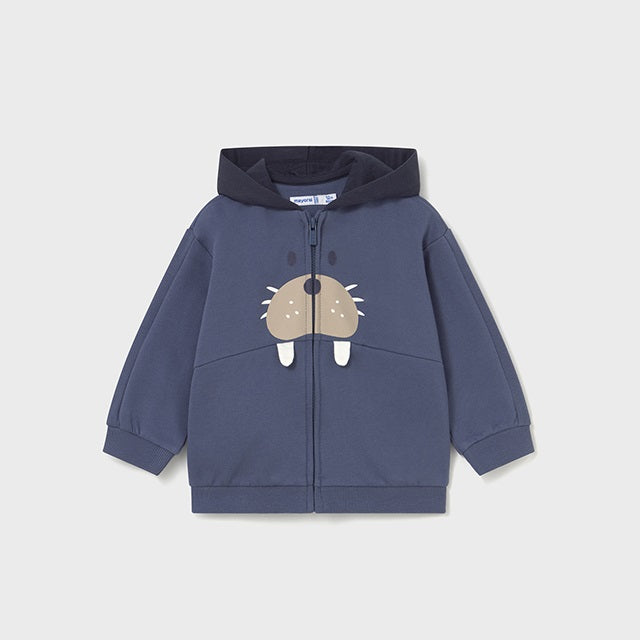 Mayoral Kışlık Erkek Bebek Ceket T-shirt Eşofman Üçlü Set Koyu Mavi