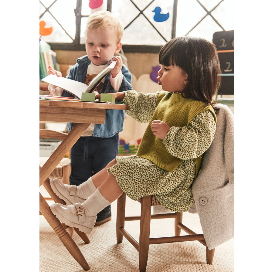 Mayoral Kışlık Kız Bebek Elbise Yelek Set Yeşil