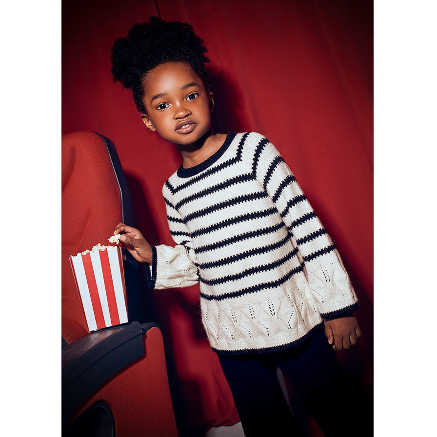 Mayoral Kışlık Kız Örme Sweatshirt Pantolon Set Siyah