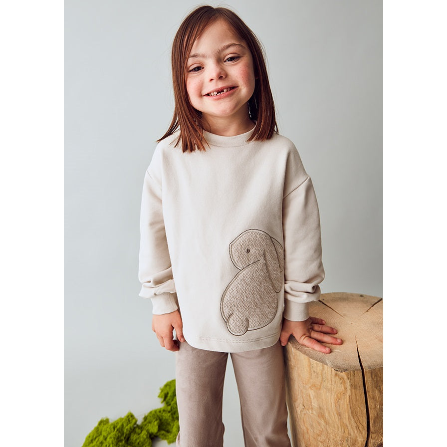 Mayoral Kışlık Kız Sweatshirt Tayt Set Bej