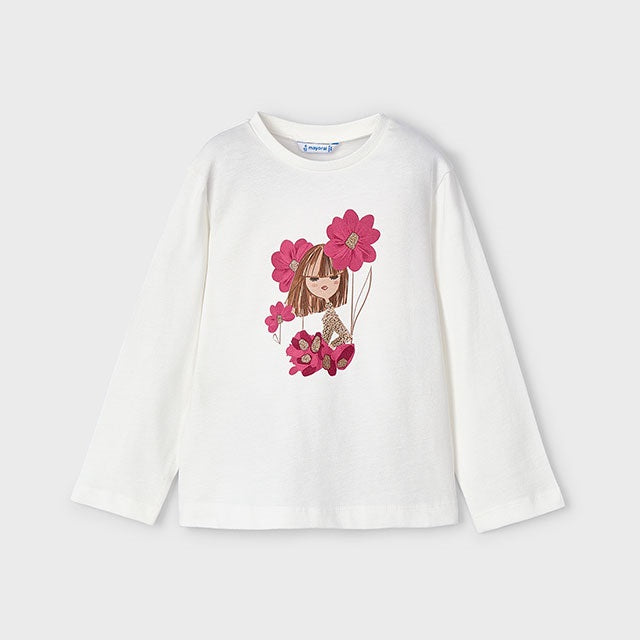 Mayoral Kışlık Kız Uzun Kol T-shirt Tayt Üçlü Set Kırmızı