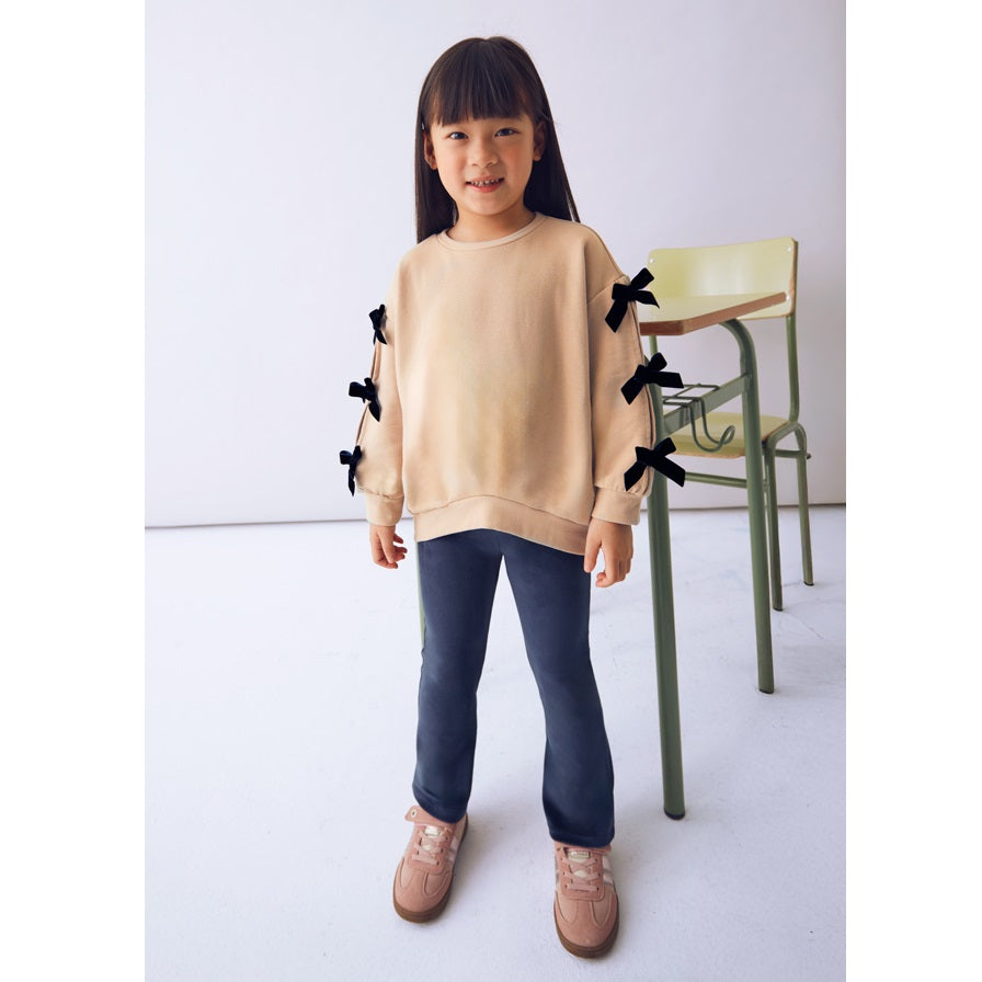 Mayoral Kışlık Kız Sweatshirt Tayt Set Bej