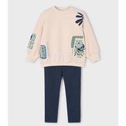 Mayoral Kışlık Kız Sweatshirt Tayt Set Yeşil