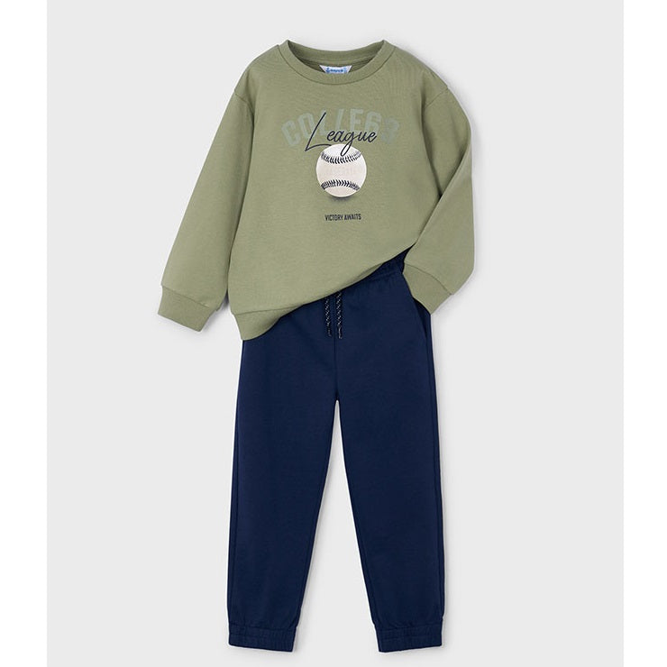 Mayoral Kışlık Erkek Sweatshirt Eşofman Set Yeşil