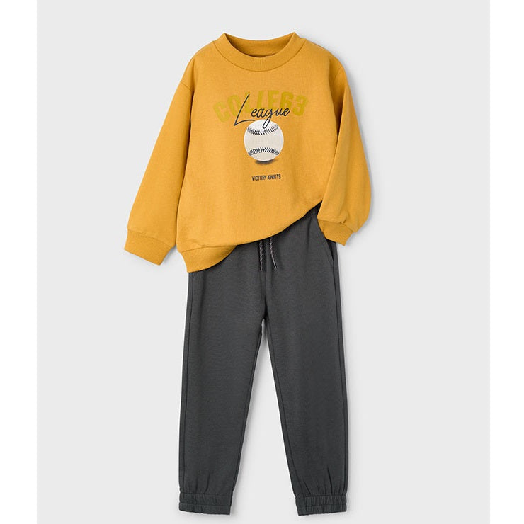 Mayoral Kışlık Erkek Sweatshirt Eşofman Set Sarı