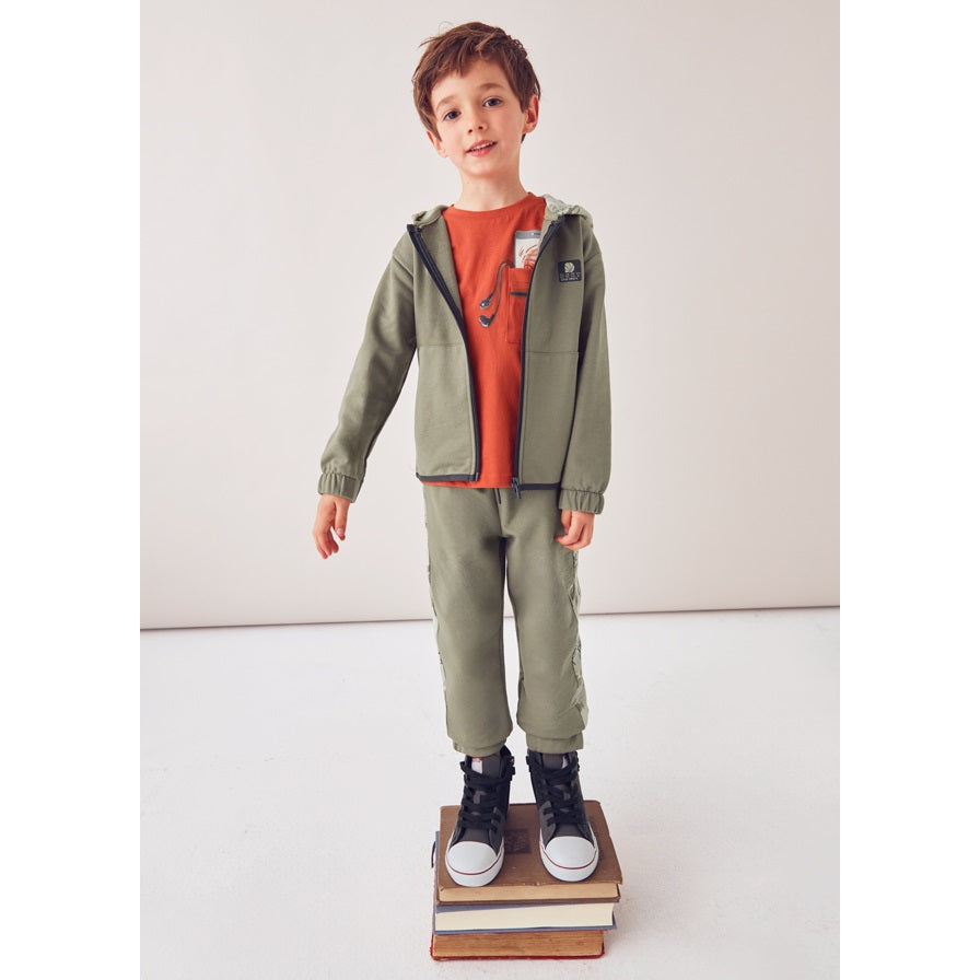 Mayoral Kışlık Erkek Kapşonlu Ceket Eşofman Üçlü Set Kahverengi