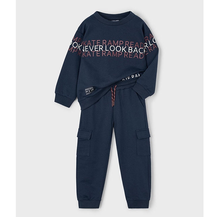 Mayoral Kışlık Erkek Sweatshirt Eşofman Set Lacivert