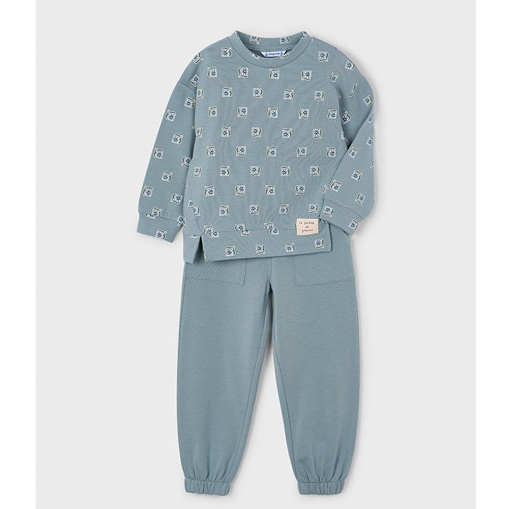 Mayoral Kışlık Kız Sweatshirt Eşofman Set Yeşil