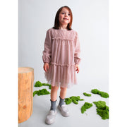 Mayoral Kışlık Kız Tül Elbise Pembe