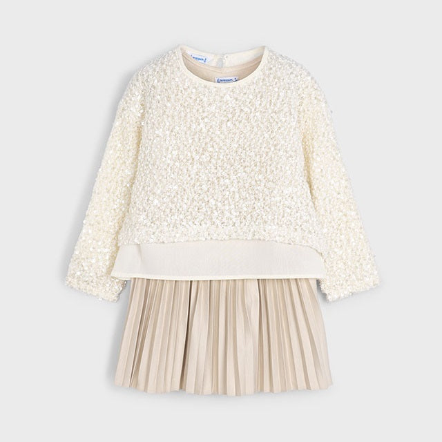 Mayoral Kışlık Kız Elbise Bej