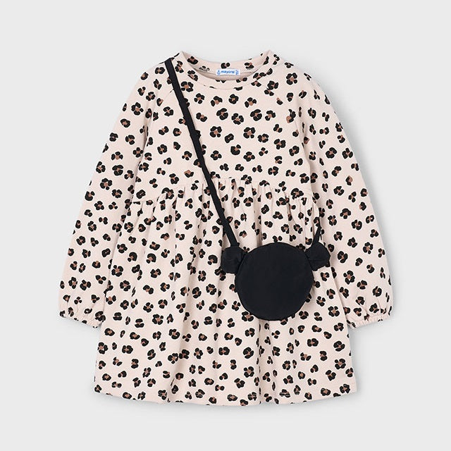 Mayoral Kışlık Kız Elbise Çanta Set Bej