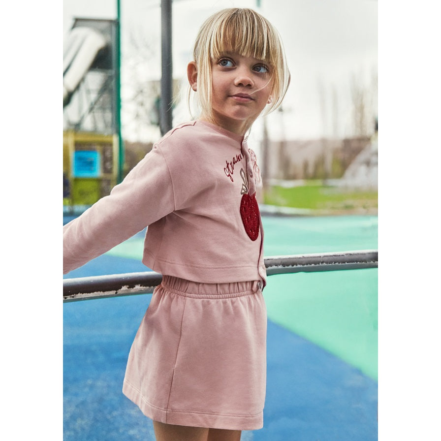 Mayoral Kışlık Kız Sweatshirt Elbise Set Pembe