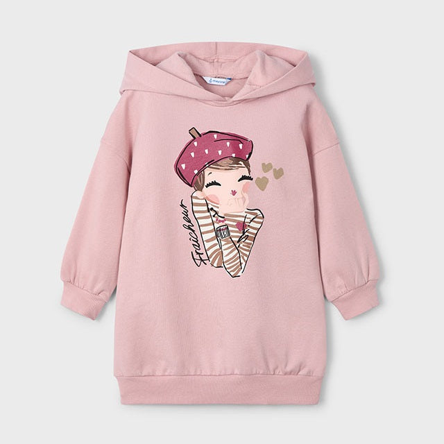 Mayoral Kışlık Kız Kapşonlu Elbise Pembe