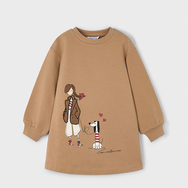 Mayoral Kışlık Kız Elbise Kahverengi