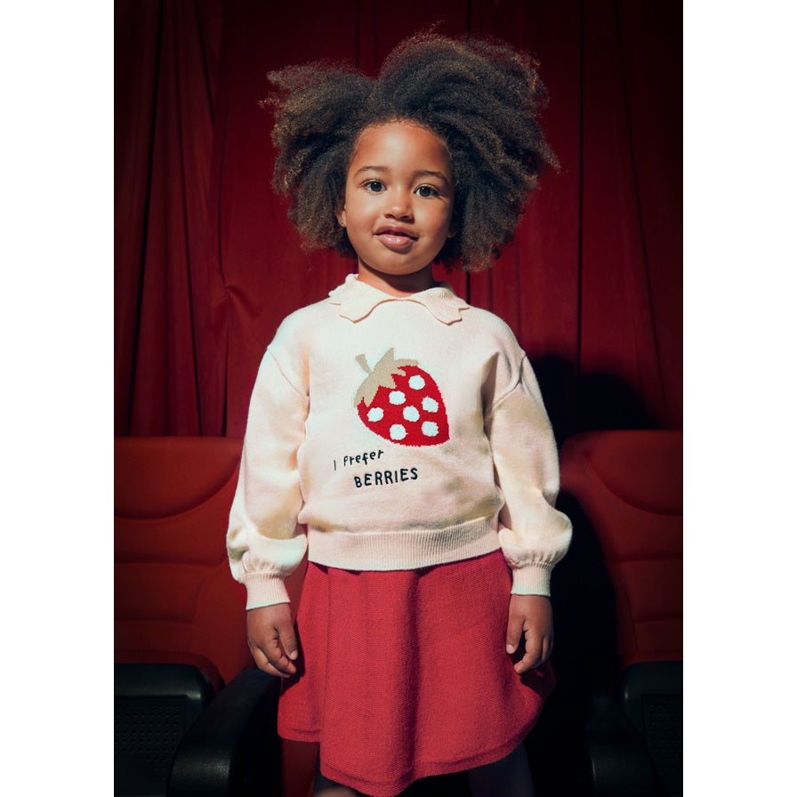 Mayoral Kışlık Kız Örme Bluz Etek Set Kırmızı