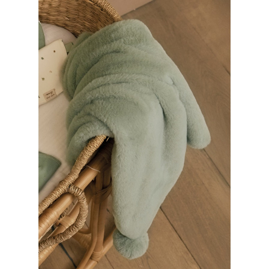 Mayoral Kışlık Bebek Kürklü Battaniye Yeşil