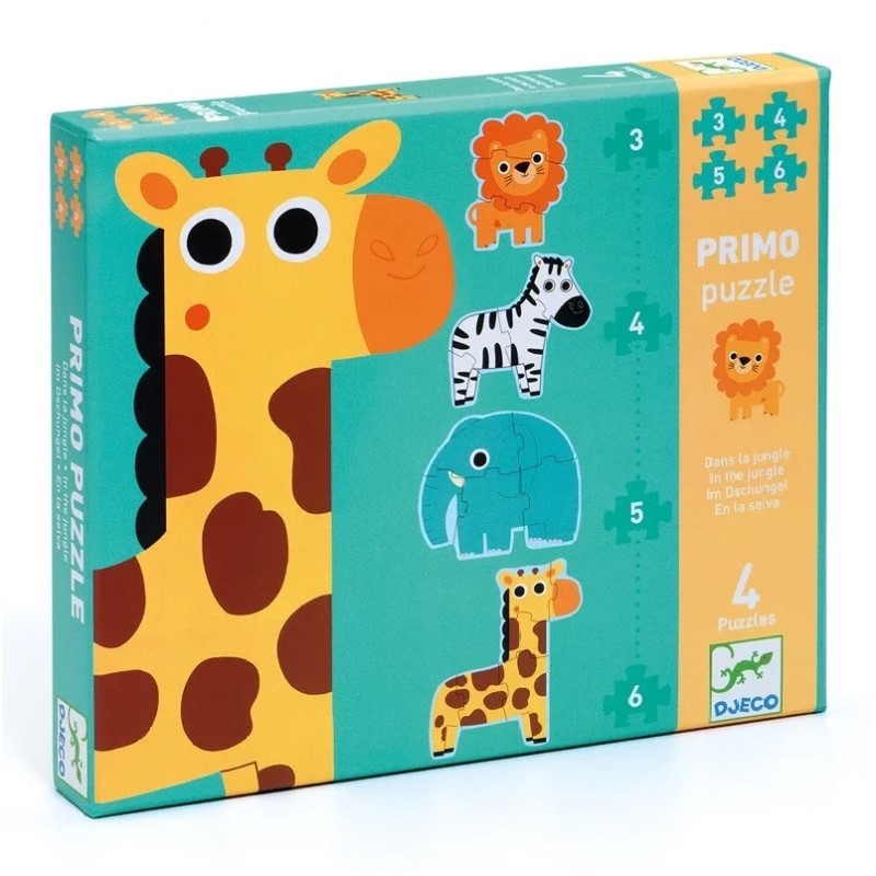Djeco İlerleyen Puzzle In The Jungle - 3,4,6,9 Pcs