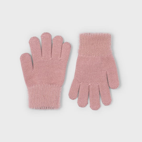 Mayoral Kışlık Kız Kürklü Örme Eldiven Pembe