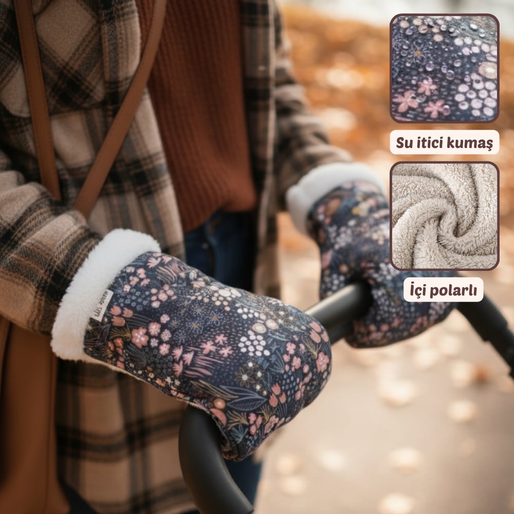 Mama Yoyo Welsoftlu Anne Puset Eldiveni - Çiçek Desenli