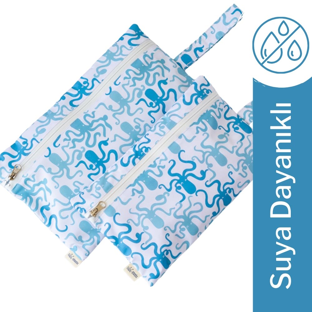 Mama Yoyo Whaley 2'li  Islak/Kirli Çantası Ahtapot