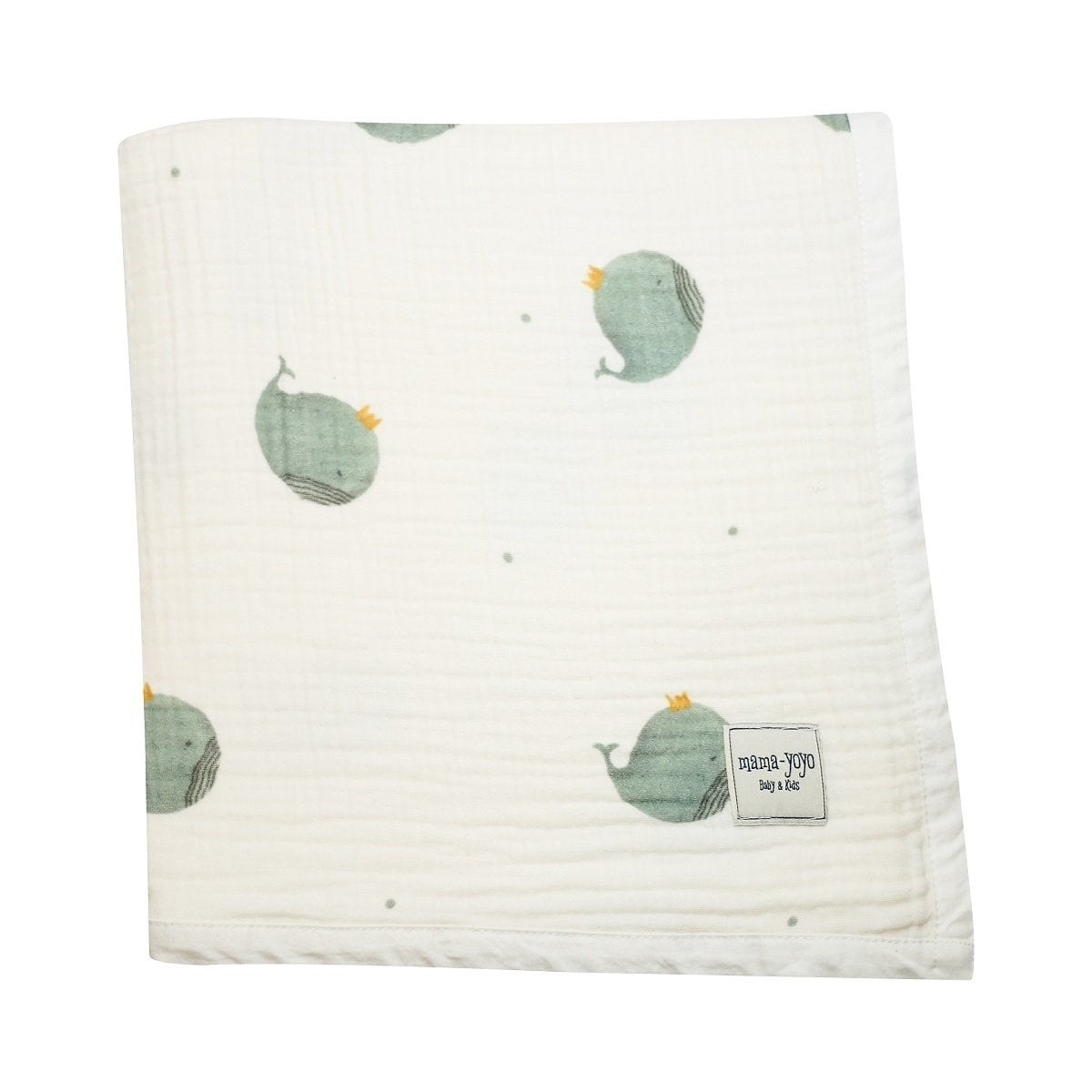Mama Yoyo Whaley - Organik Bebek Battaniyesi 4 Kat Müslin 90*120