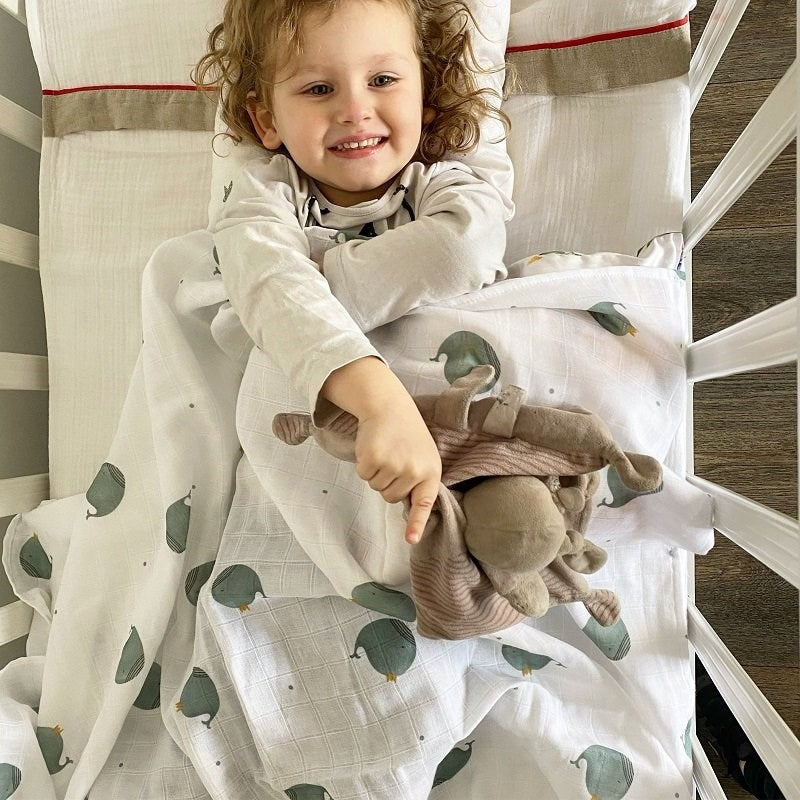 Mama Yoyo Whaley - Çok Amaçlı Organik Müslin Örtü 120*120