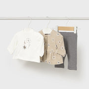 Mayoral Kışlık Kız Bebek Bluz Ceket Eşofman Set Bej