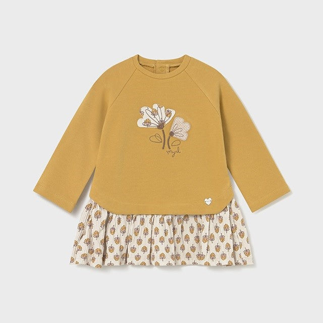 Mayoral Kışlık Kız Bebek Elbise Sarı